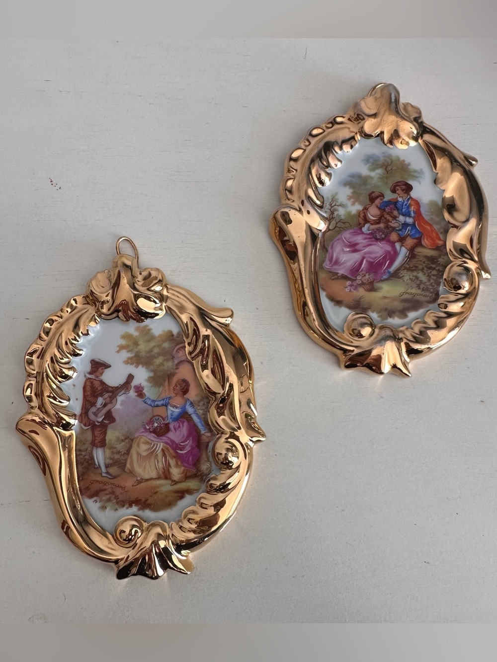 Limoges France Porcelain Christmas Ornaments